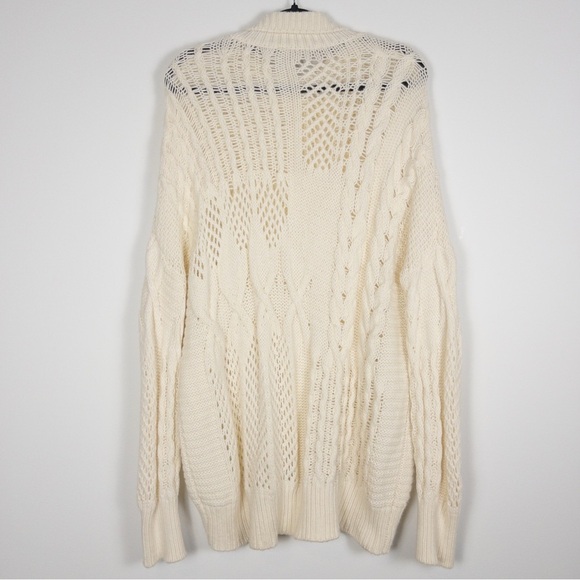 Athleta Wool Cashmere Ivory Bedford Cable Knit Sweater - Picture 10 of 15